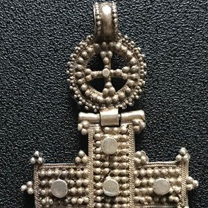 Coptic Cross Ethiopian Silver Pendant